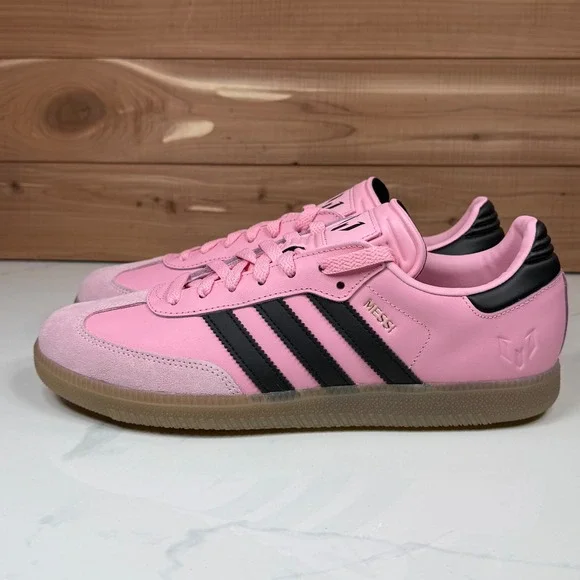 Adidas Samba Messi Football Soccer Shoes Light Pink Suede Men's Size 9.5 - Picture 3 of 13
